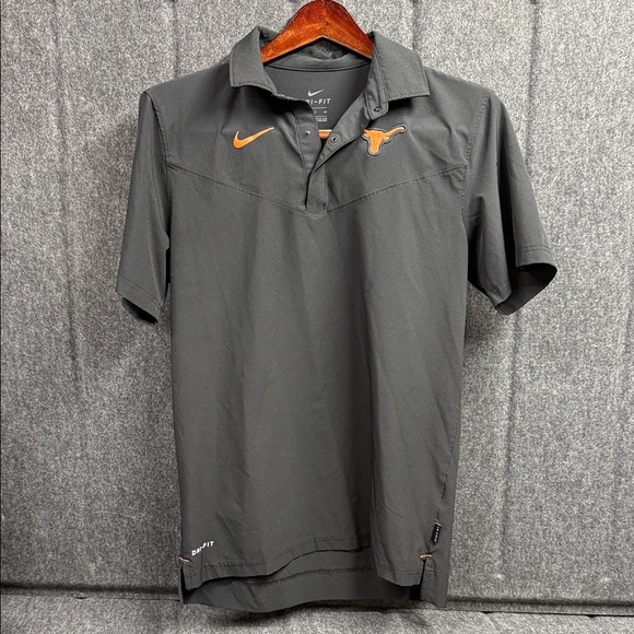 Nike Men's Charcoal Polo with Orange Accents - Picture 1 of 5